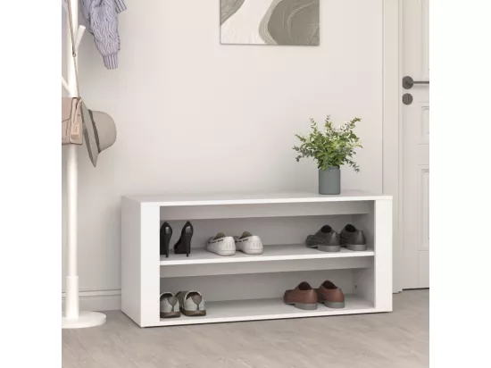 étagère à chaussures Blanc 100x35x45 cm Bois d'ingénierie