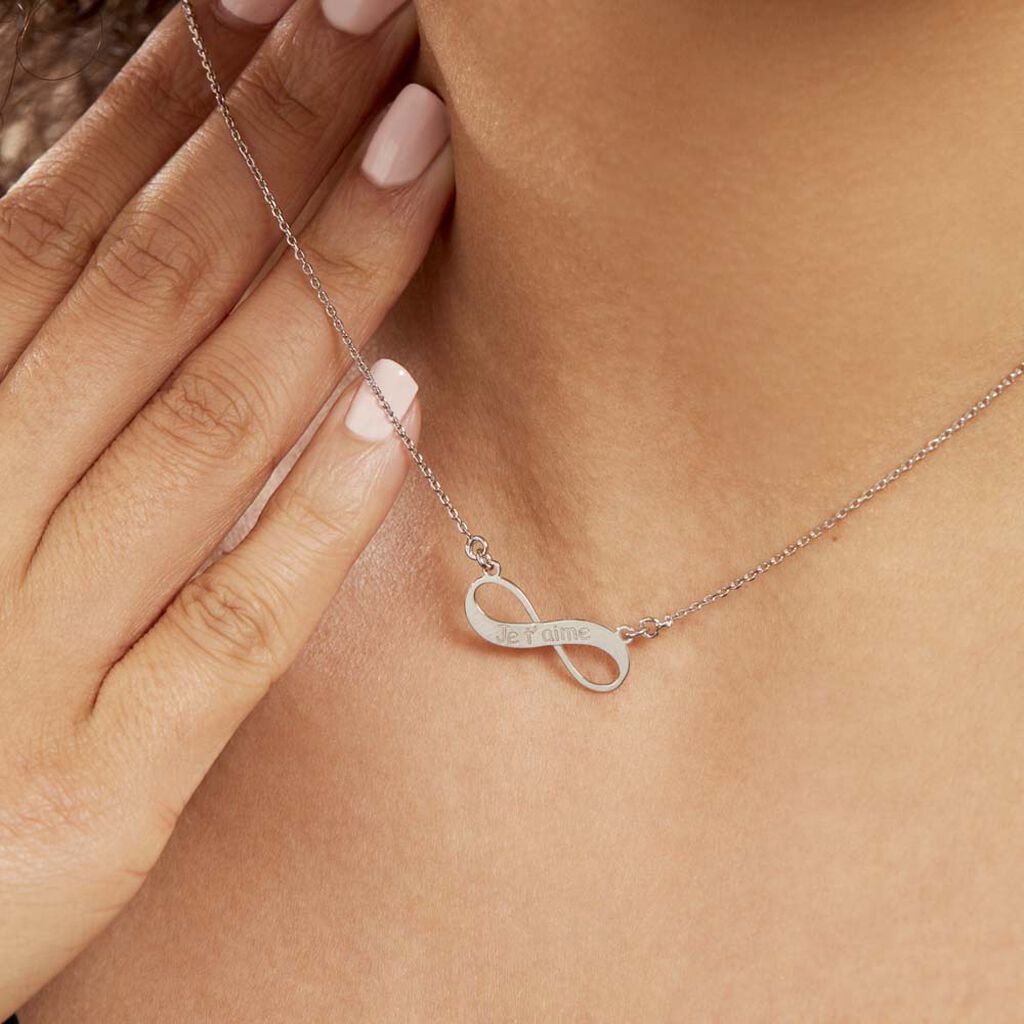 Collier Argent Blanc Wandis