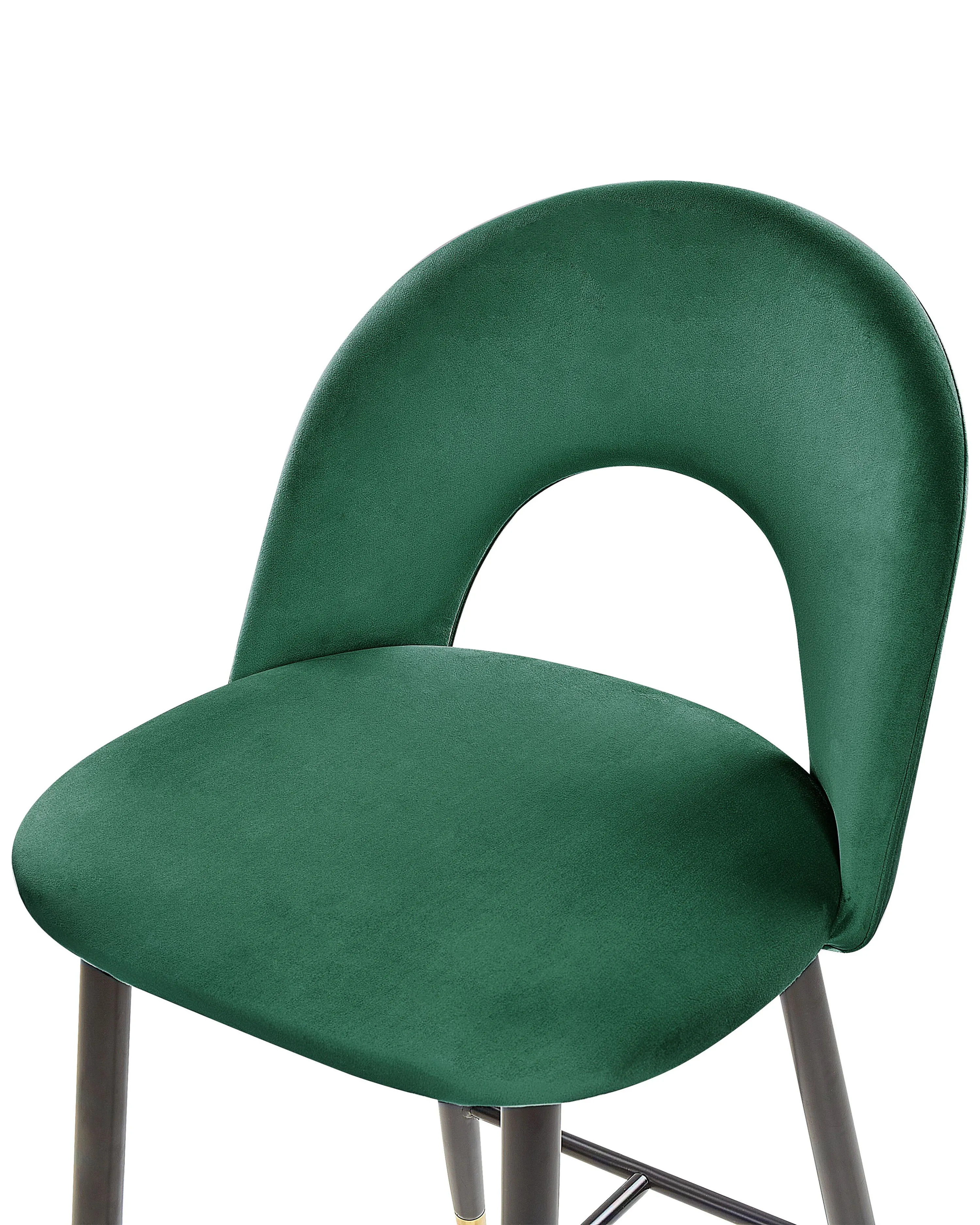 Set van 2 barstoelen FALTON Fluweel Smaragdgroen
