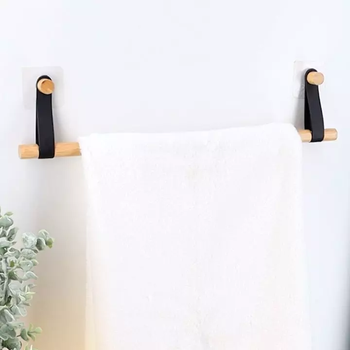 Porte serviette adhésif 1 barre (50 cm) Easy Chic Blanc
