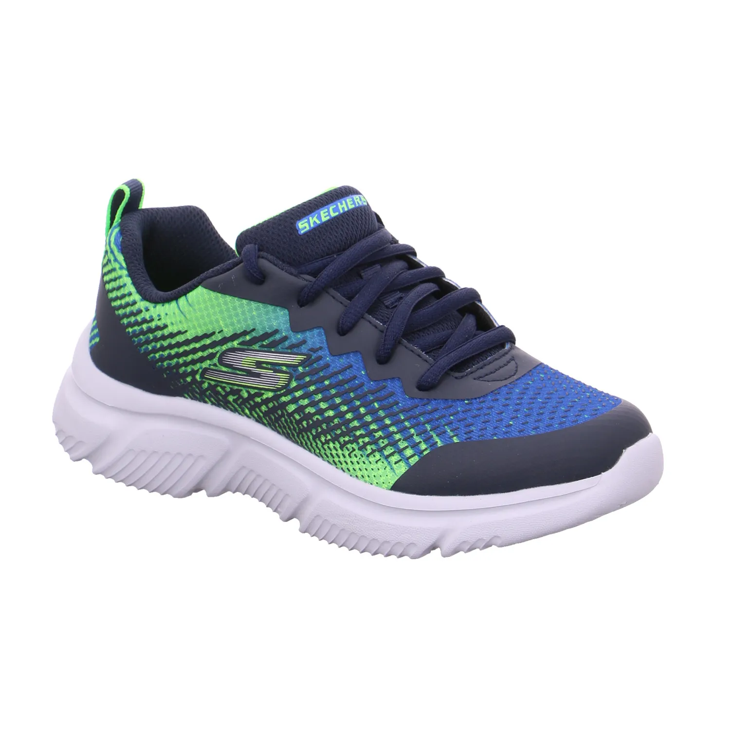 SKECHERS Jungen-Halbschuh Binder Blau Textil  Sneaker
