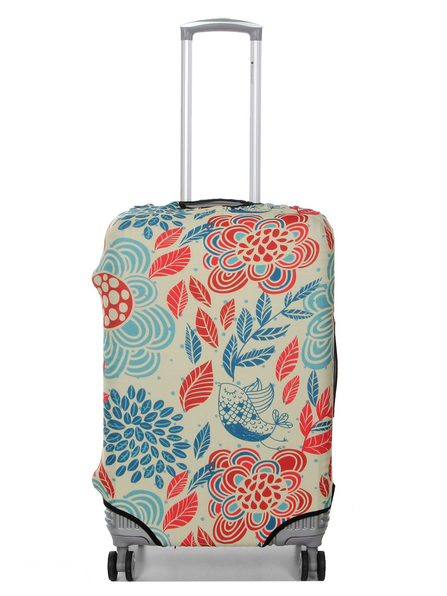 Housse de valise Periea Red and Blue Leaves M
