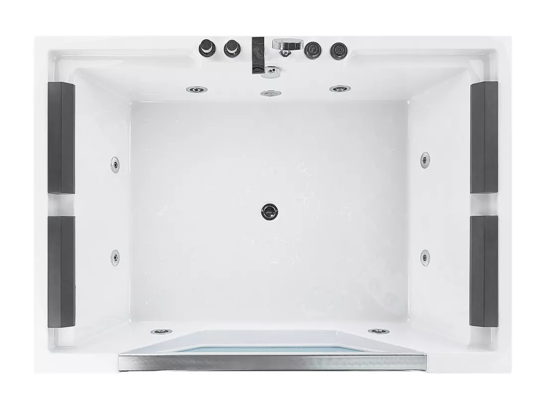 Baignoire balnéo blanche 170 x 120 cm HUARAZ
