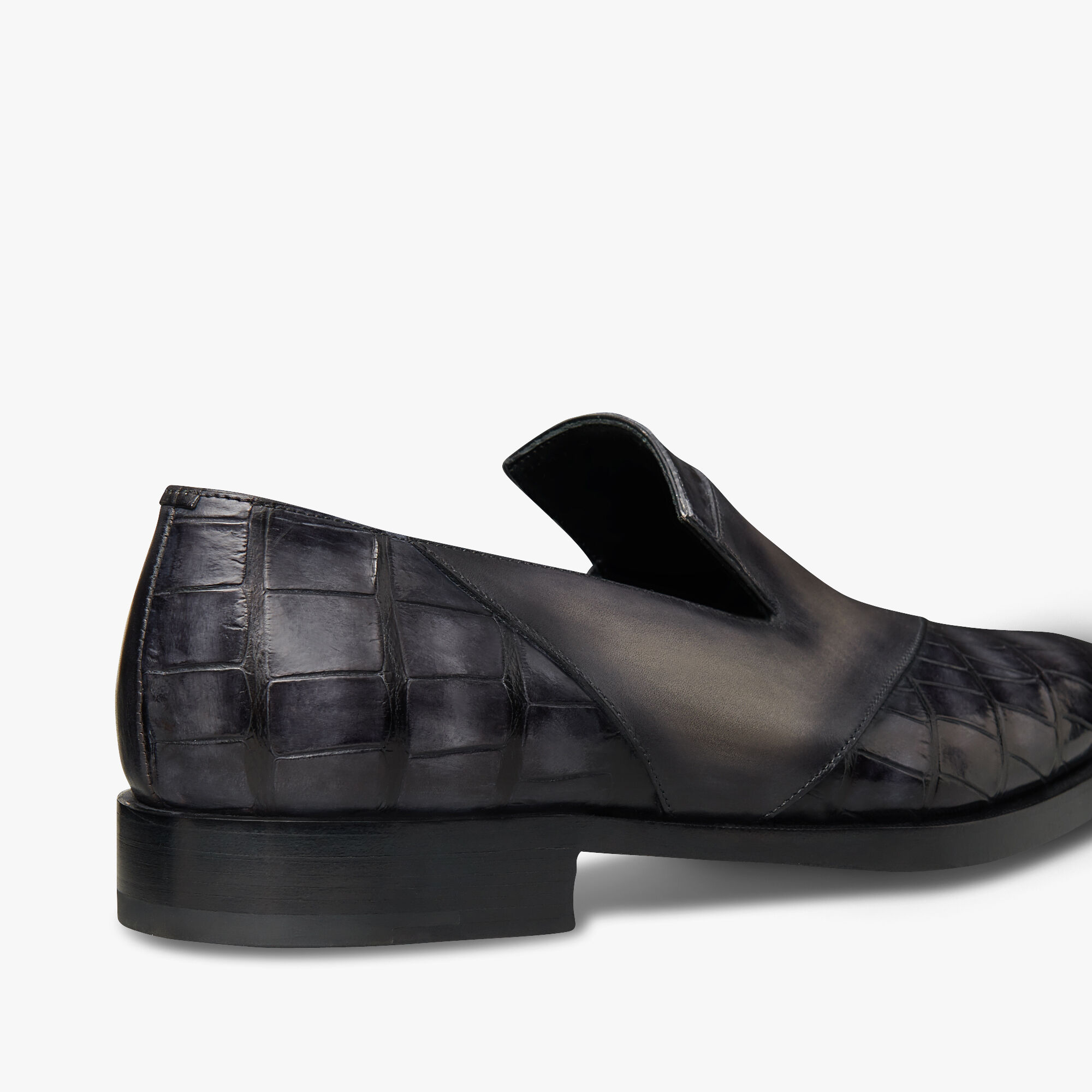 Mocassin Patchwork Demesure En Cuir et Cuir d'Alligator