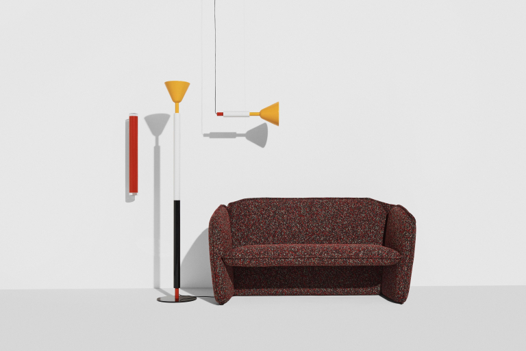 Petite Friture Pyl wand/plafondlamp large Steel