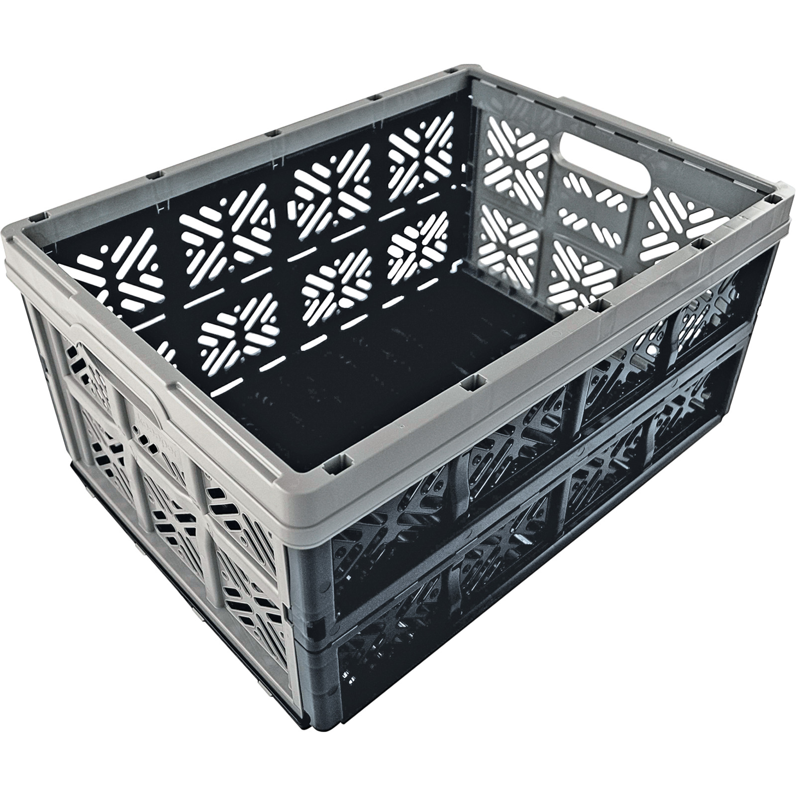 Klappbox 32l 48x35x23cm/3 Sück grau/schw