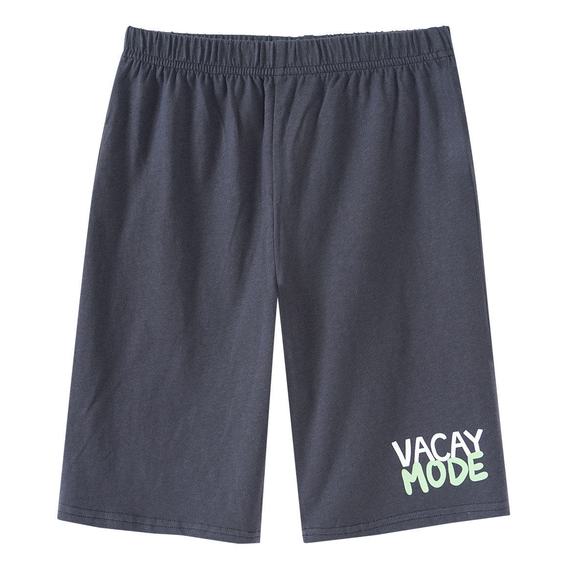 Famy Jungen Shorty mit Streifen grün / dunkelgrau