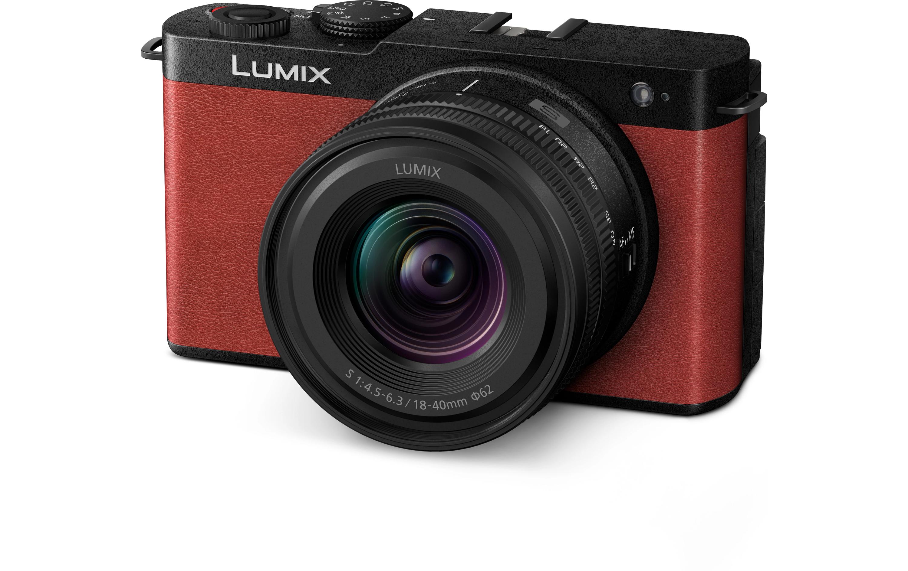 Fotokamera Lumix S9 Rot Kit Lumix S 18-40 mm F/4.5-6.3<br>Kompakte Open-Gate spiegellose Vollformatkamera inklusive Objektiv