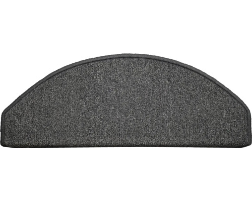 Rambo antraciet halfronde trapmattenset, 28x65 cm, 15 stuks