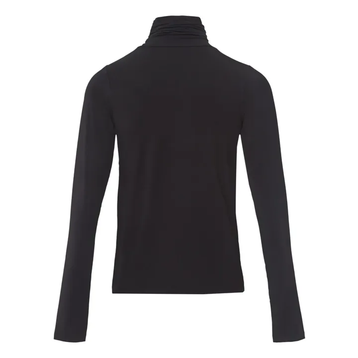 Baserange Col Roulé Bamboo Jersey | Noir