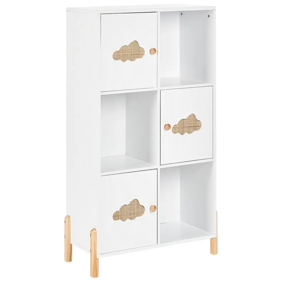 CLOUDY - Boekenkast - Wit/Lichthout - MDF