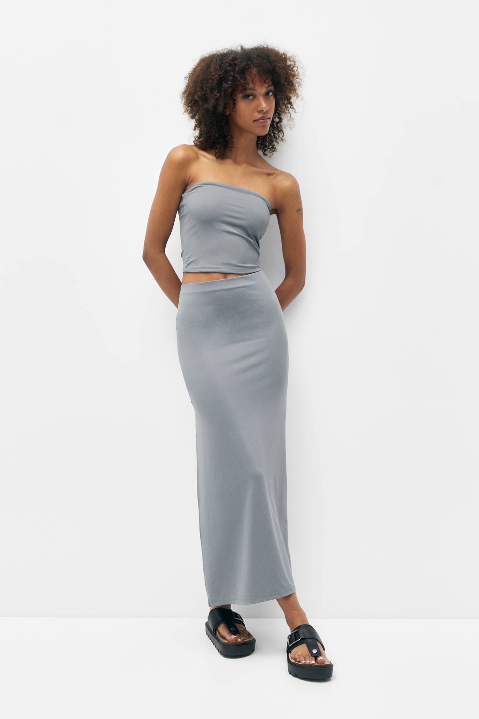 TOP BANDAU - CINZA AZUL