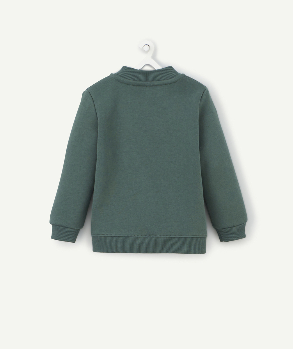 GILET ZIPPÉ BÉBÉ GARÇON EN FIBRES RECYCLÉES VERT