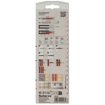 Fischer DuoXpand constructieplug 10x120 mm 4 stuks