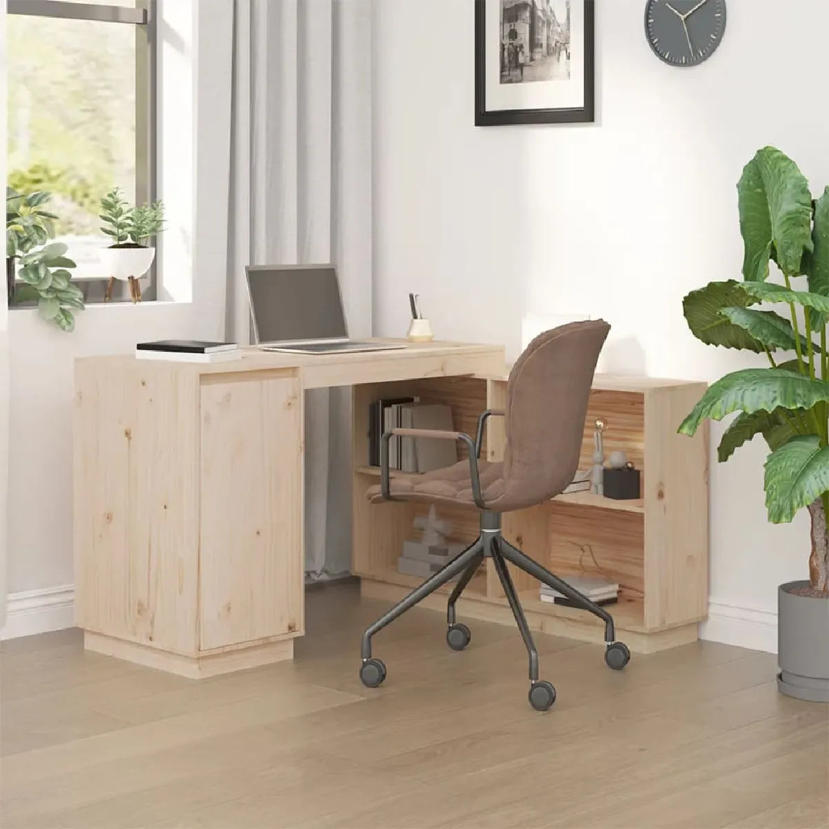vidaXL Bureau Bois de pin 110x50x75 cm