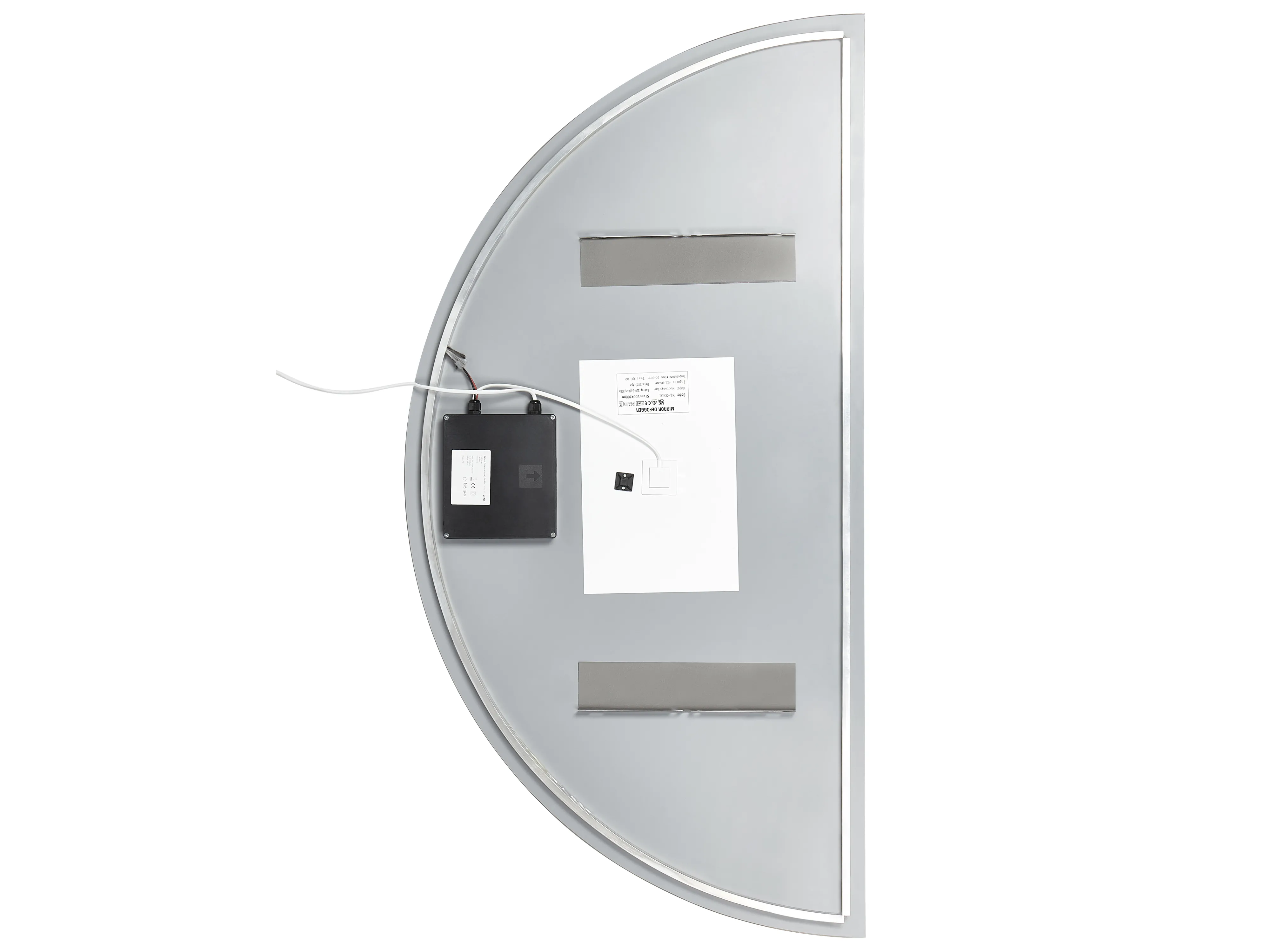 LED badkamerspiegel LOUE 60 cm 120 cm Zilver