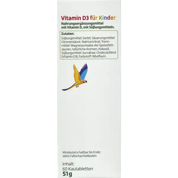Vitamin D3 für Kinder Kautabletten
