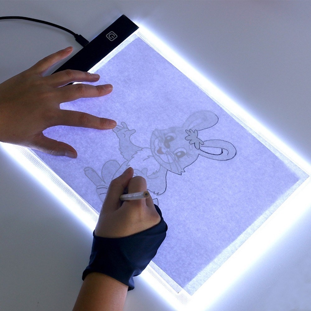 Dimmbares LED Zeichenbrett A4 Hochformat Grafiktablet Lichttisch Kopiertisch