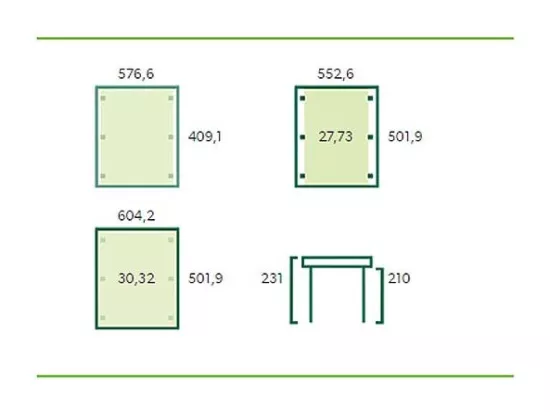 Carport double en bois Basic 6 x 5 m