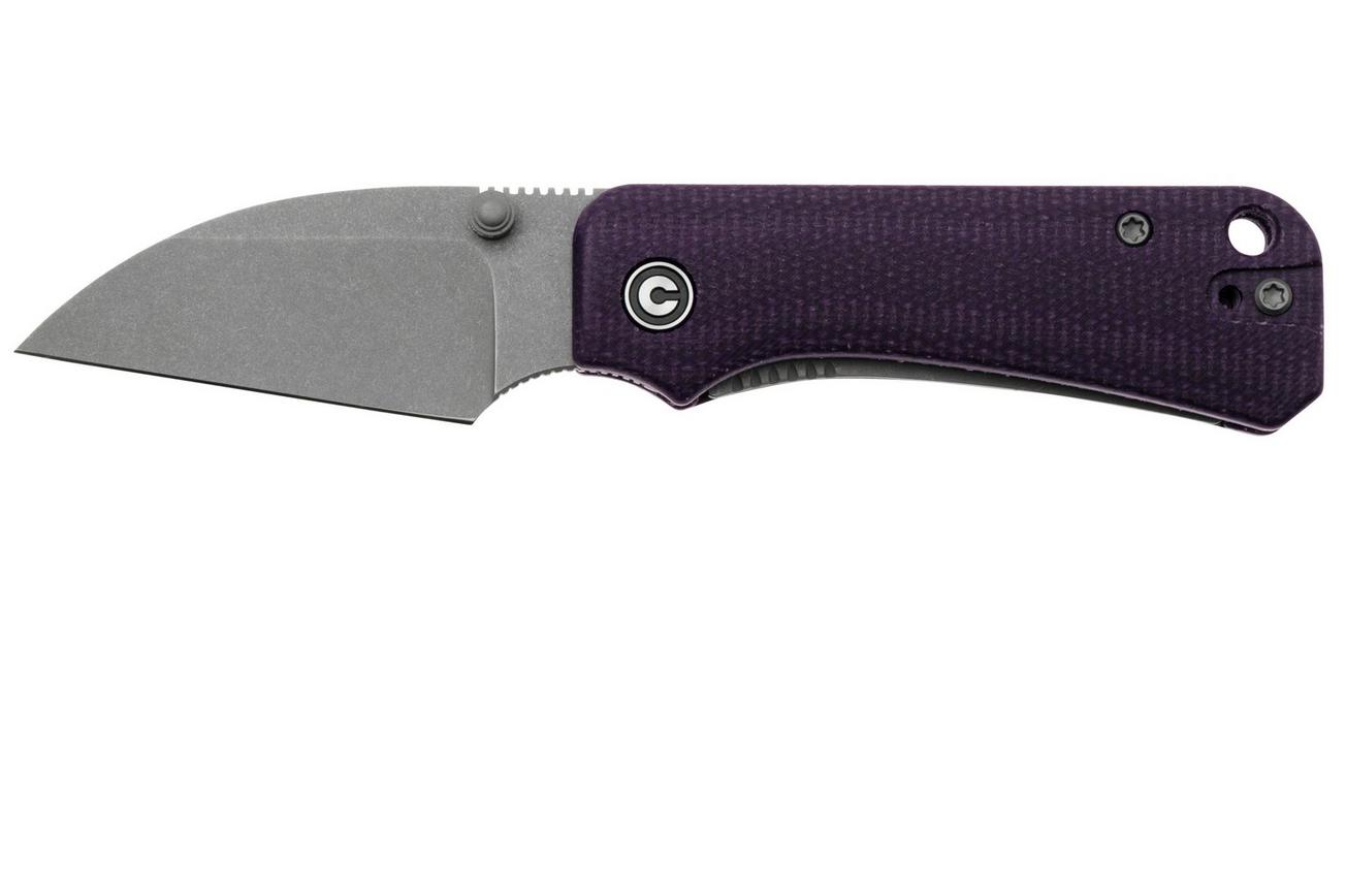Civivi Baby Banter Wharncliffe C19068SC-2, Nitro-V, Purple Micarta, zakmes, Ben Petersen design