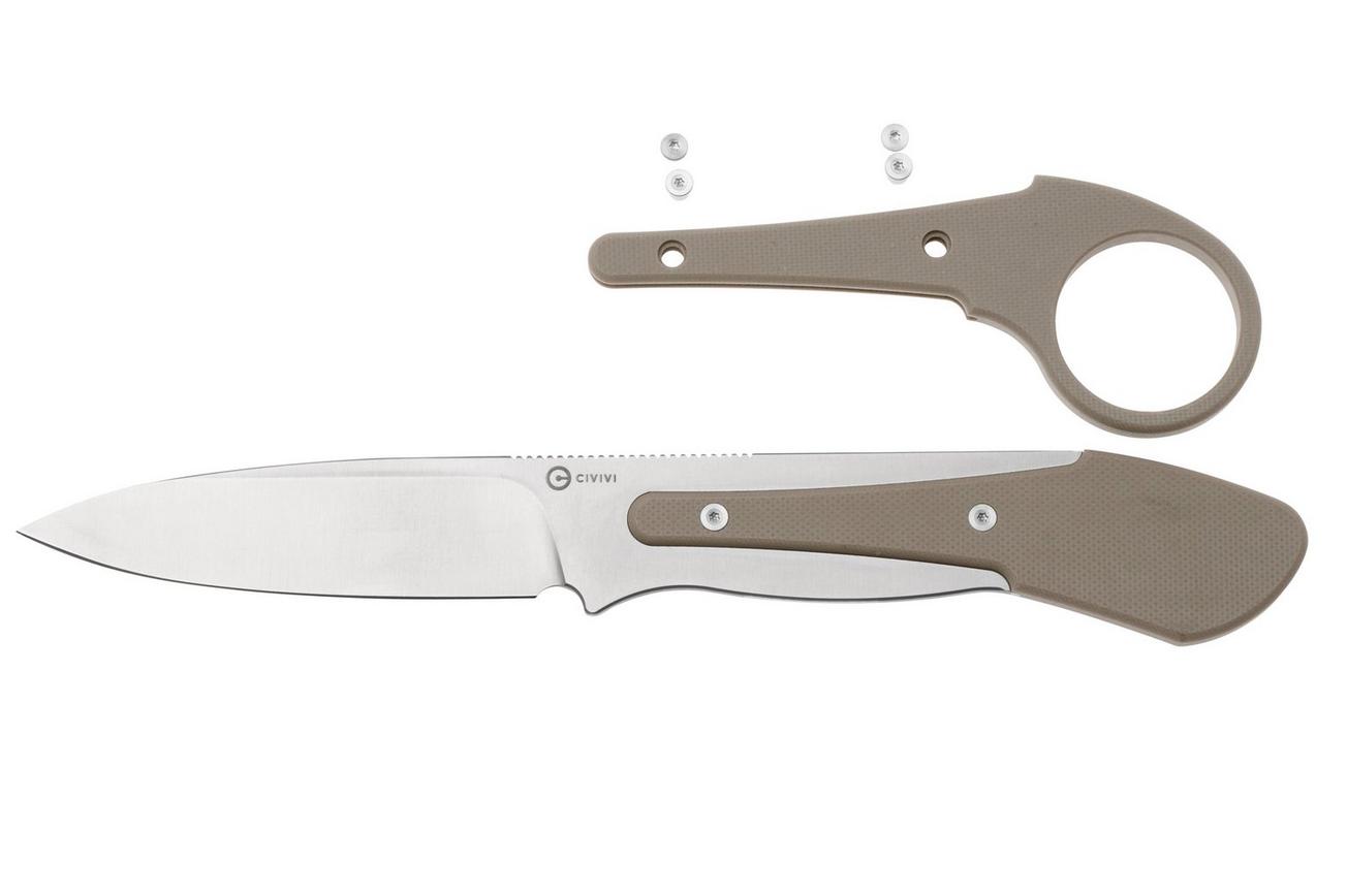 CIVIVI Varius C22009D-2 Tan G10, vaststaand mes