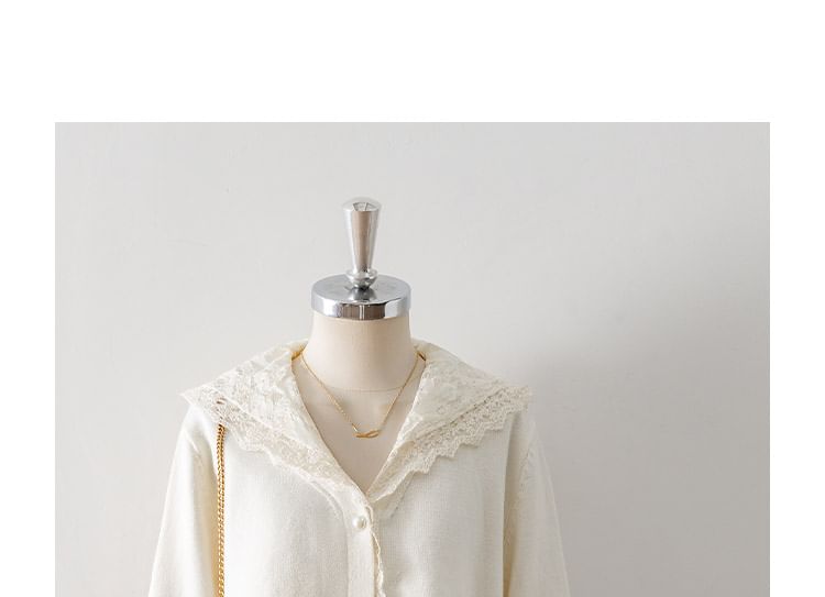 Cossita - Capuchonpaneel Kanten Cardigan