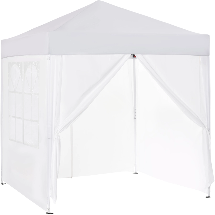 Outsunny Pavillon mit integrierten Klettverschlüssen weiß