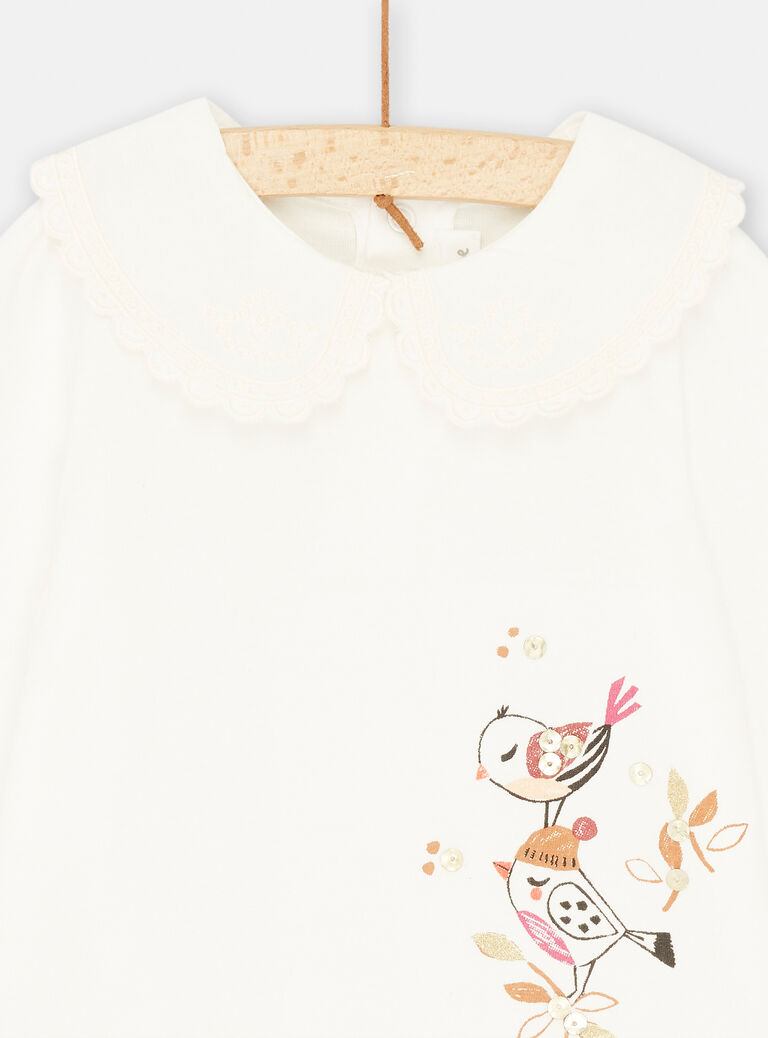 T-shirt blanc à manches longues