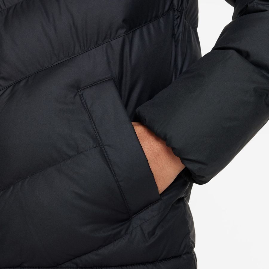 Nike Manteau d'Hiver NSW synthetic-fill avec capuche - Noir/Blanc Enfant