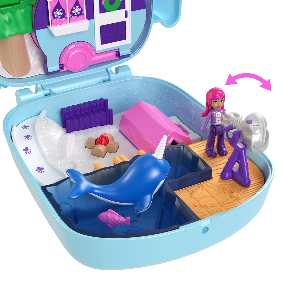 Polly Pocket Pyjama-Party Schneeeulen-Übernachtung Kompaktes Spielset
