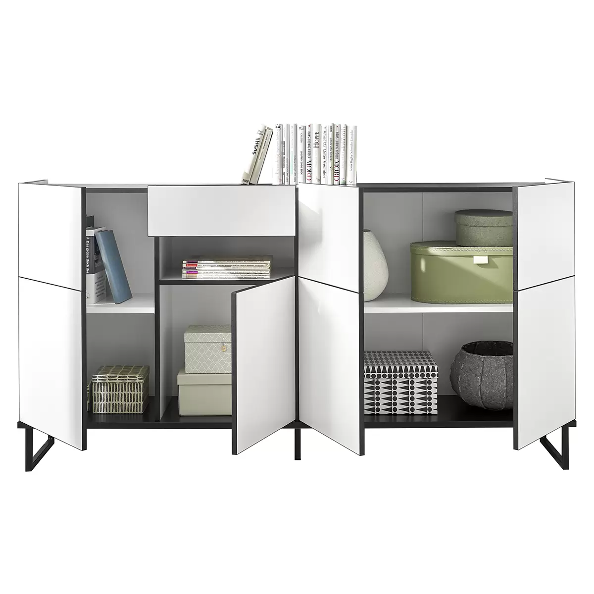 Sideboard Vega schwarz,weiss