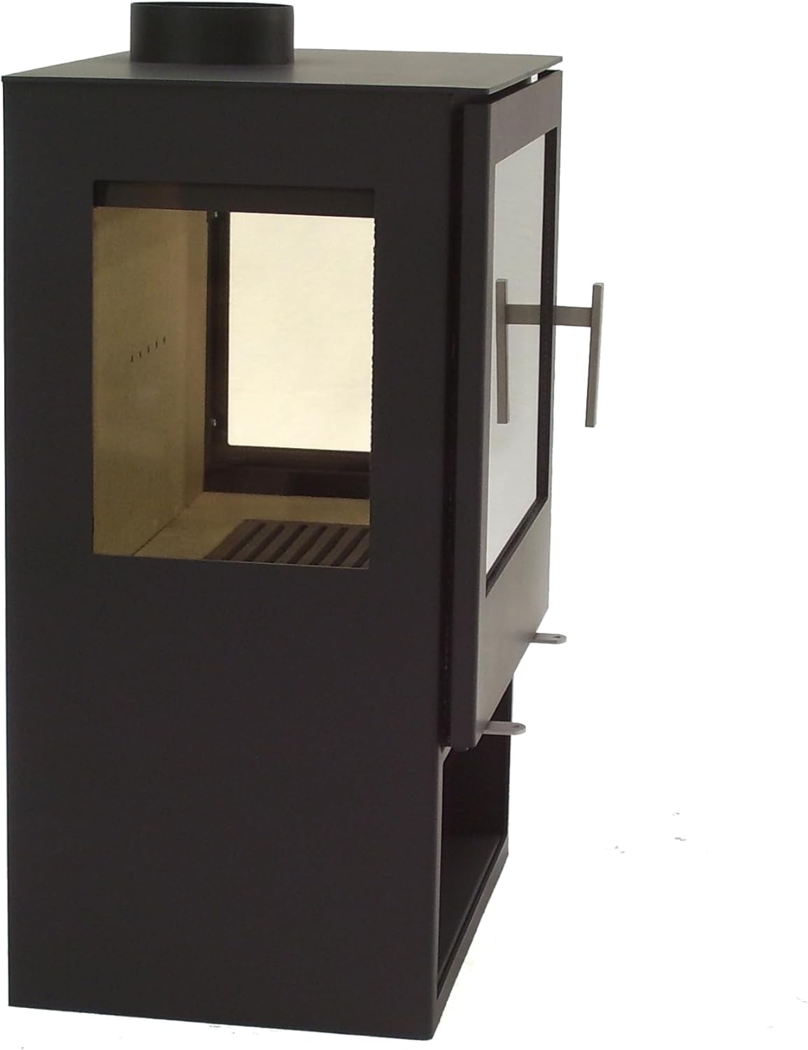 Panorama Kaminofen 9.8kW Holzofen 3 Scheiben 3 seitig Heizofen Ofen Kamin 56315 AWZ