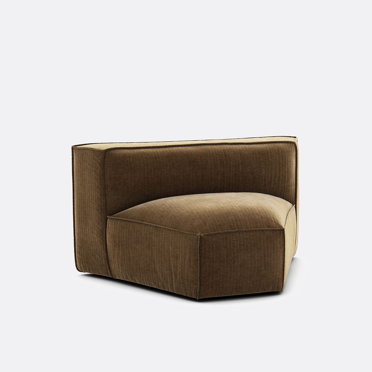 LA REDOUTE INTERIEURS<br>Canto modular aberto, veludo vintage Seven