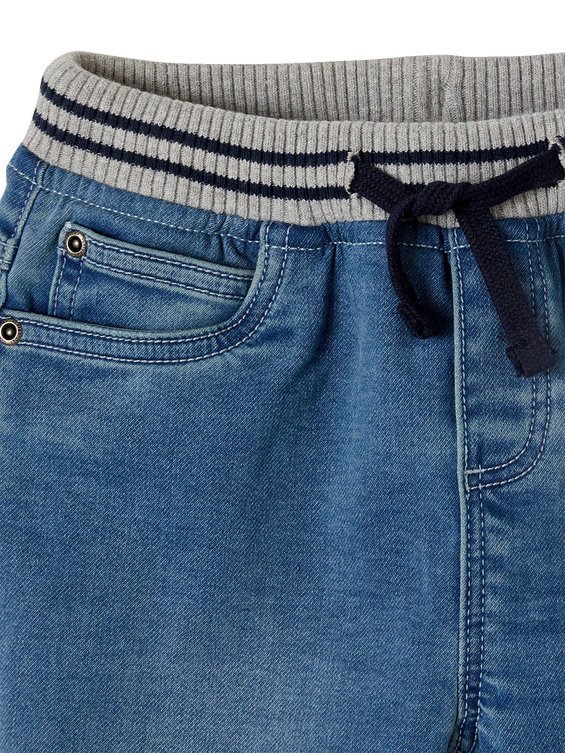 Vertbaudet Jungen Shorts mit Dehnbund, Denim-Look double stone
