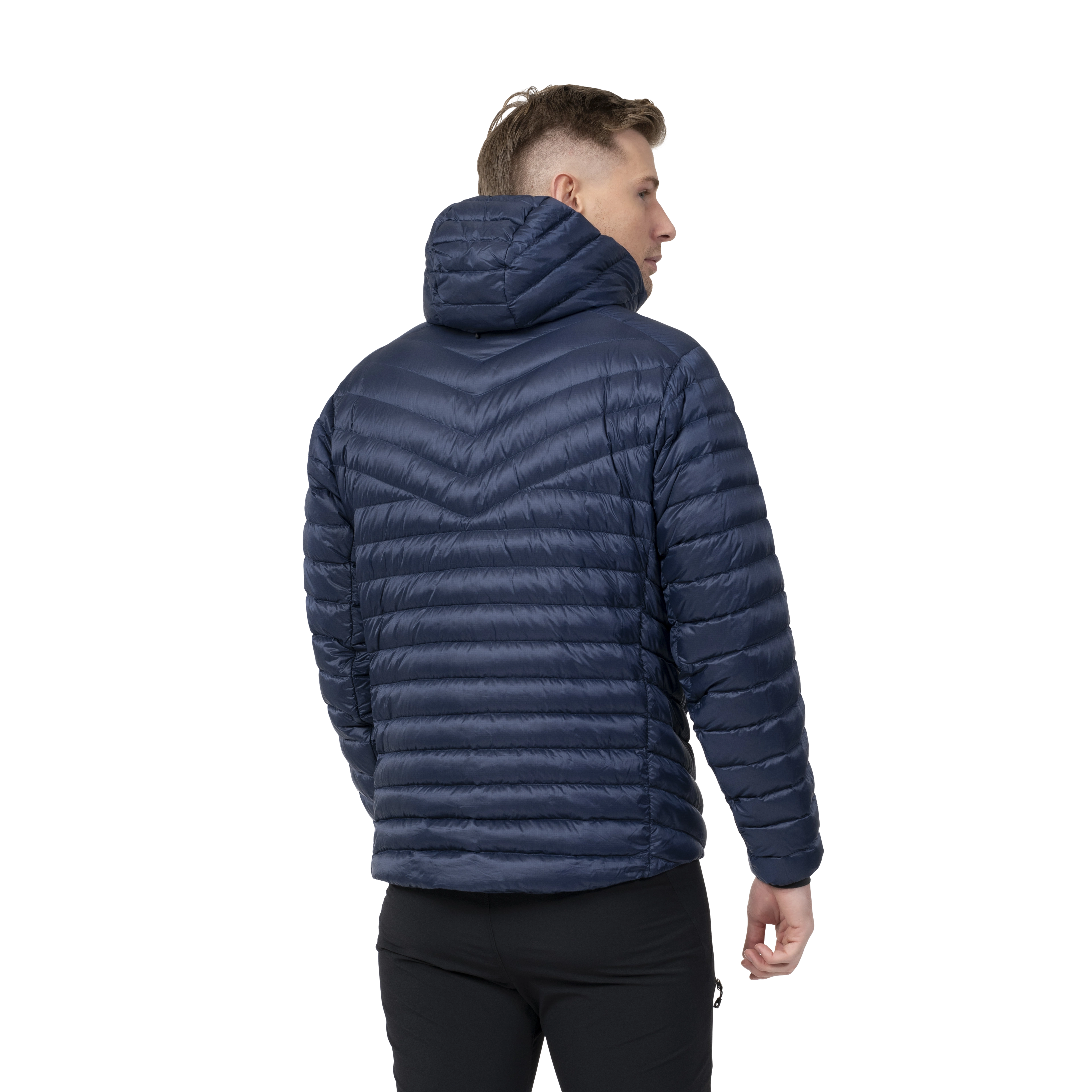 Rabot Light Down Jacket Hood Men Navy Blue