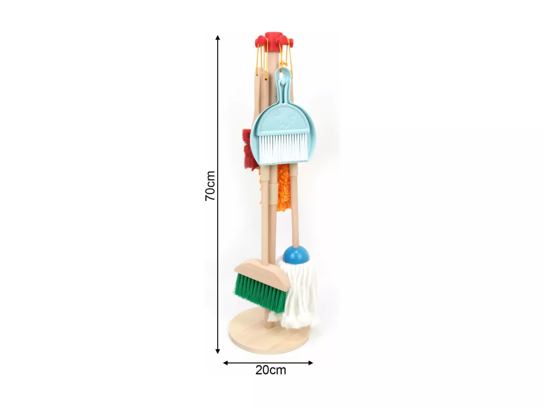 Jeu de Set de Nettoyage pour Enfants Enoki À partir de 3 ans Bois Multicolore 70x20x20