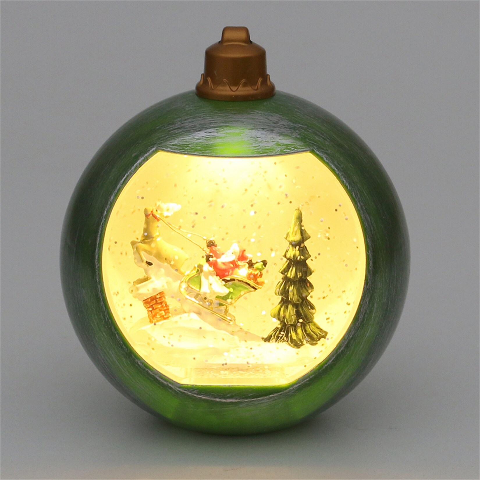 SIGRO LED Kugel Santa im Rentierschlitten