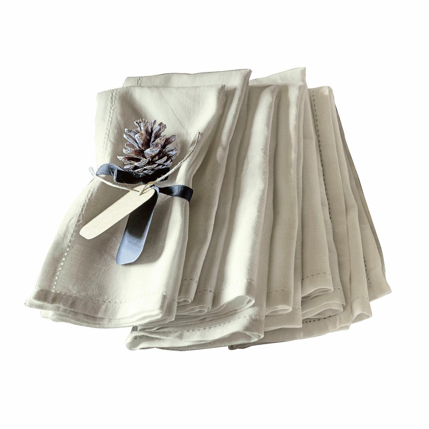 Serviette 6er Set Fibi weiß