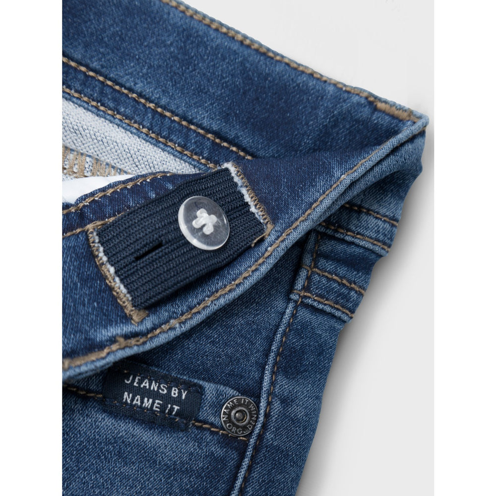 Køb Name It Dark Blue Denim Silas Slim Sweat Jeans Noos
