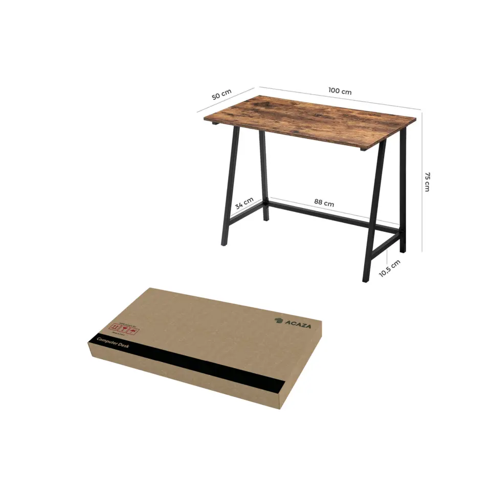 Bureau - vintage - 100x75x50 cm - vintage bruin