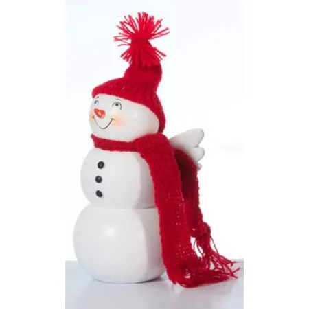 Amsinck & Sell Schneemann mit Flügeln aus Steinharz ca. 12,5cm, 3-fach sortiert
