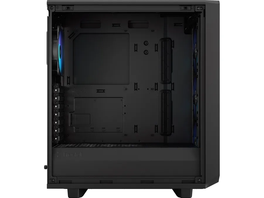 Fractal Design Meshify 2 Compact Lite - Mid tower - ATX - sidepanel med vindue (hærdet glas) - ingen strømforsyning (ATX) - sort TG-lystone - USB/Lyd