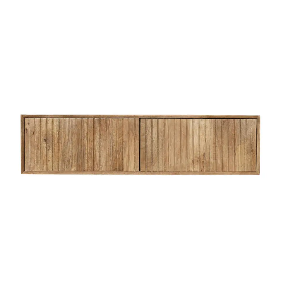 Zwevend Tv-meubel Naturel Hout - 120x35x30cm - Madison