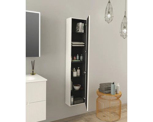 Jungborn QUATTRO/SEDICI hoge kast, BxHxD 35 x 160 x 20 cm, frontkleur wit mat, 55711