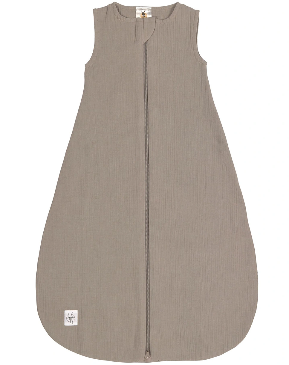 Sommerschlafsack COSY MUSLIN in taupe