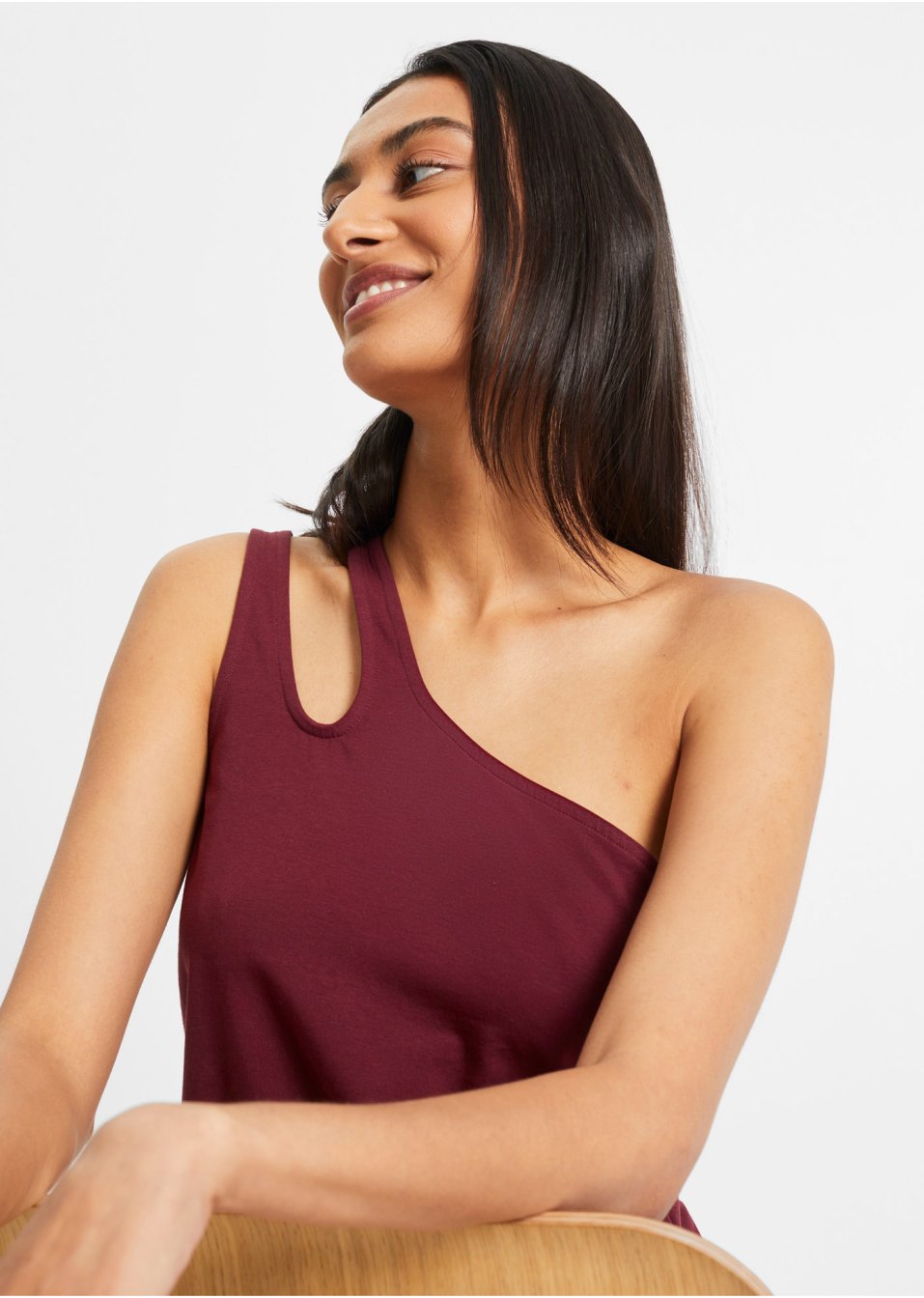 Top à épaule dénudée avec coton