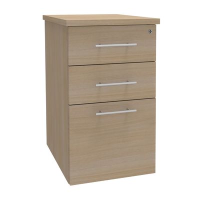 Caisson bout de bureau EXPRIM/URBAN/LOFTER - L47 x P60 cm - imitation chêne clair