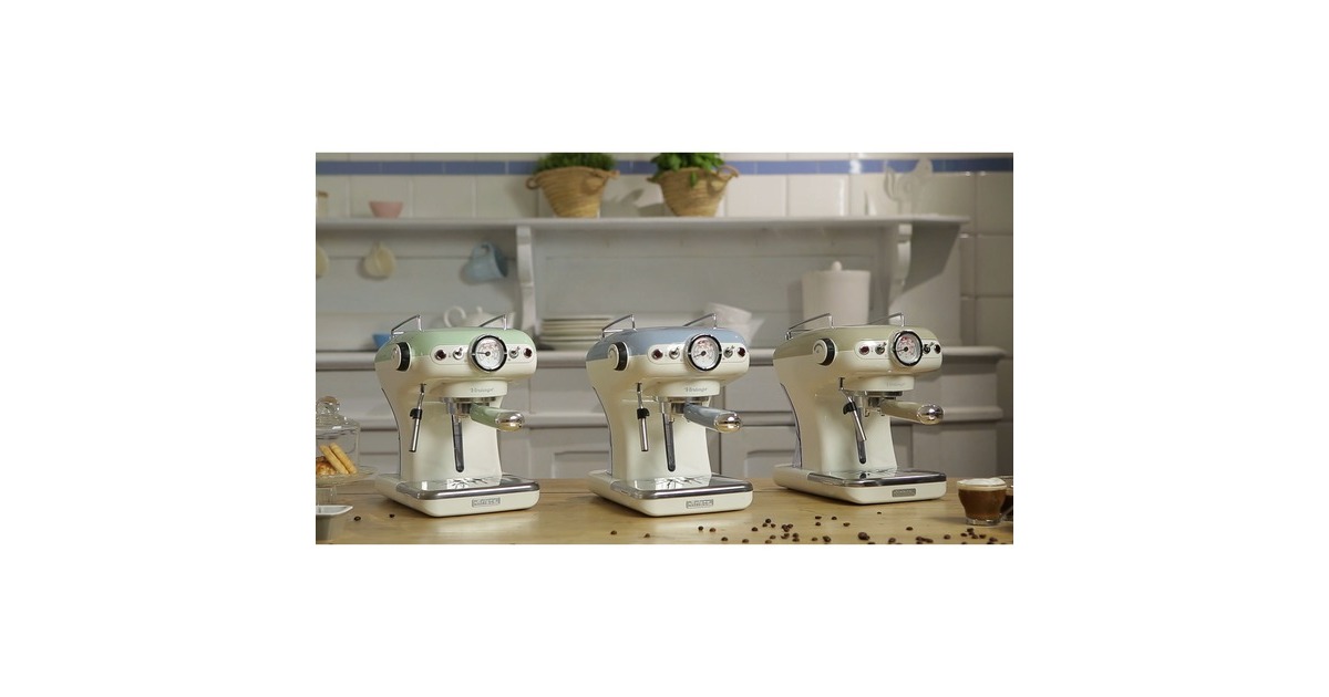ArieteVintage Espressomachine 1389/15  (Lichtblauw/wit)