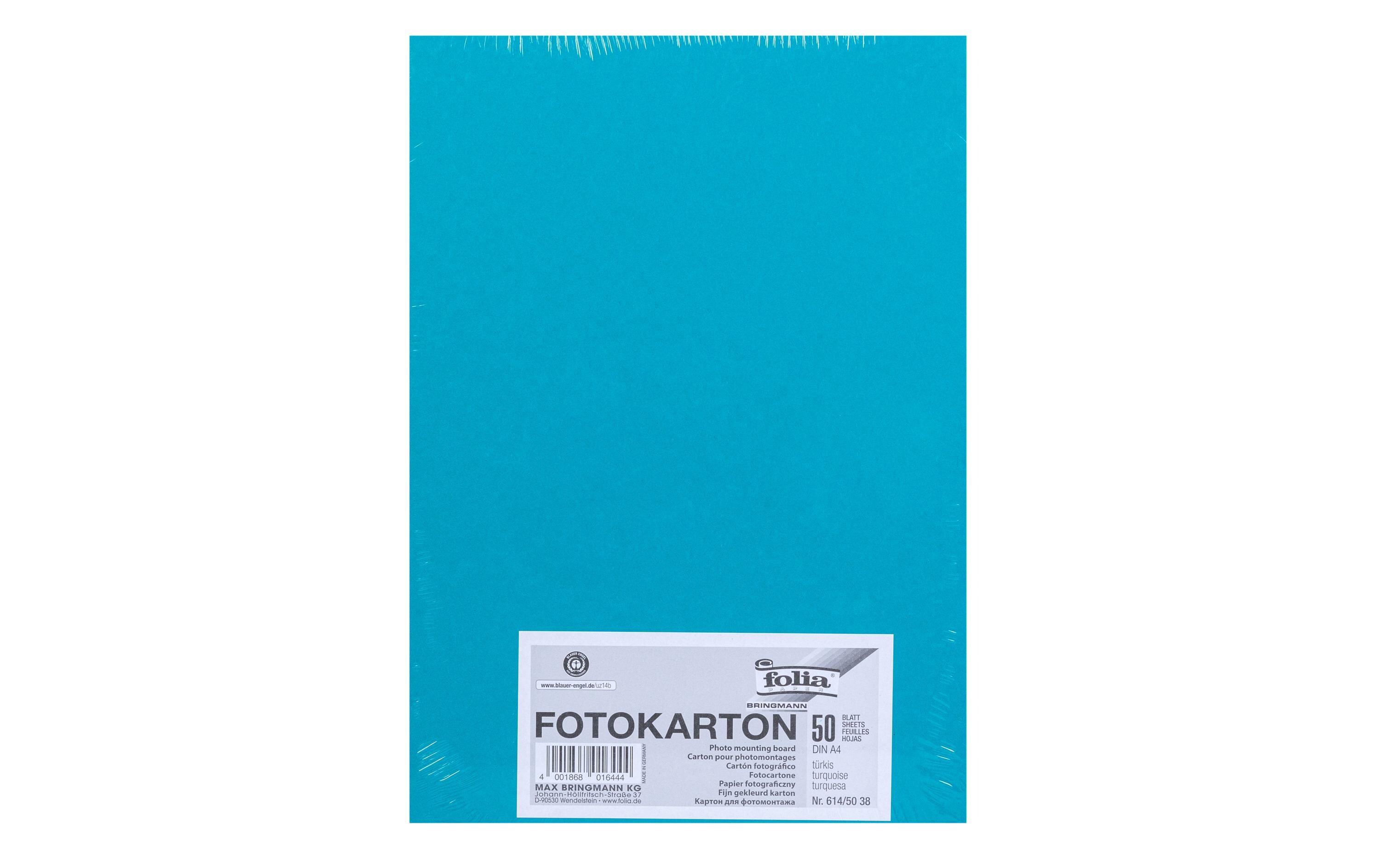 Fotokarton A4, 300 g/m², 50 Blatt, TürkisFotokarton zum Basteln oder Gestalten
