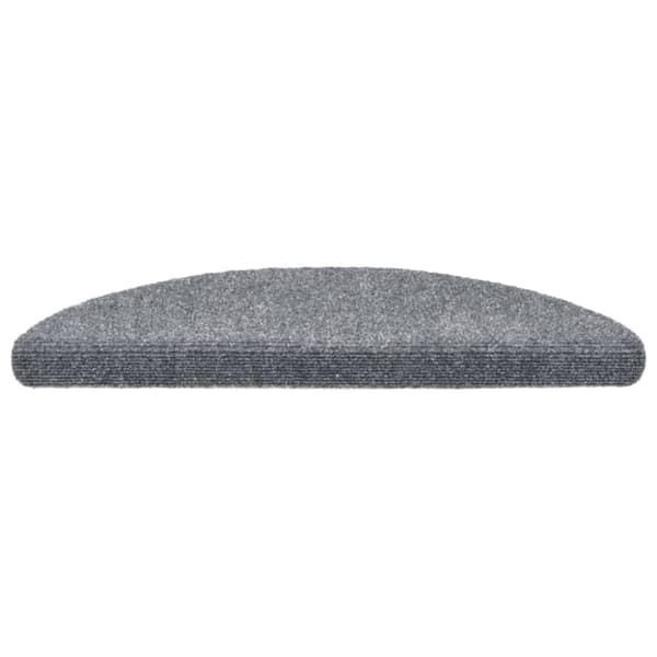 vidaXL Selvklebende trappematter 10 stk lysegrå 56x17x3 cm nålestempel